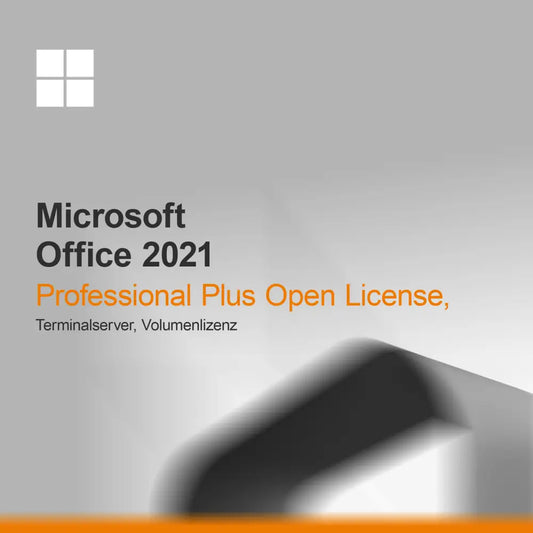 Microsoft Office 2021 Professional Plus Åpen lisens, Terminalserver, Volumlisens