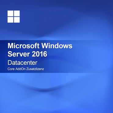 Microsoft Windows Server 2016 Datacenter, Core AddOn tilleggslisens
