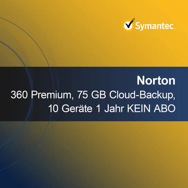 Norton 360 Premium, 75 GB sky-sikkerhetskopi, 10 enheter 1 år INGEN ABONNEMENT