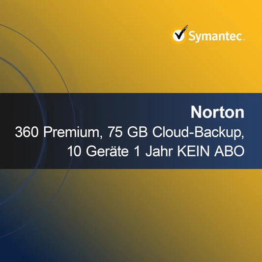 Norton 360 Premium, 75 GB sky-sikkerhetskopi, 10 enheter 1 år INGEN ABONNEMENT