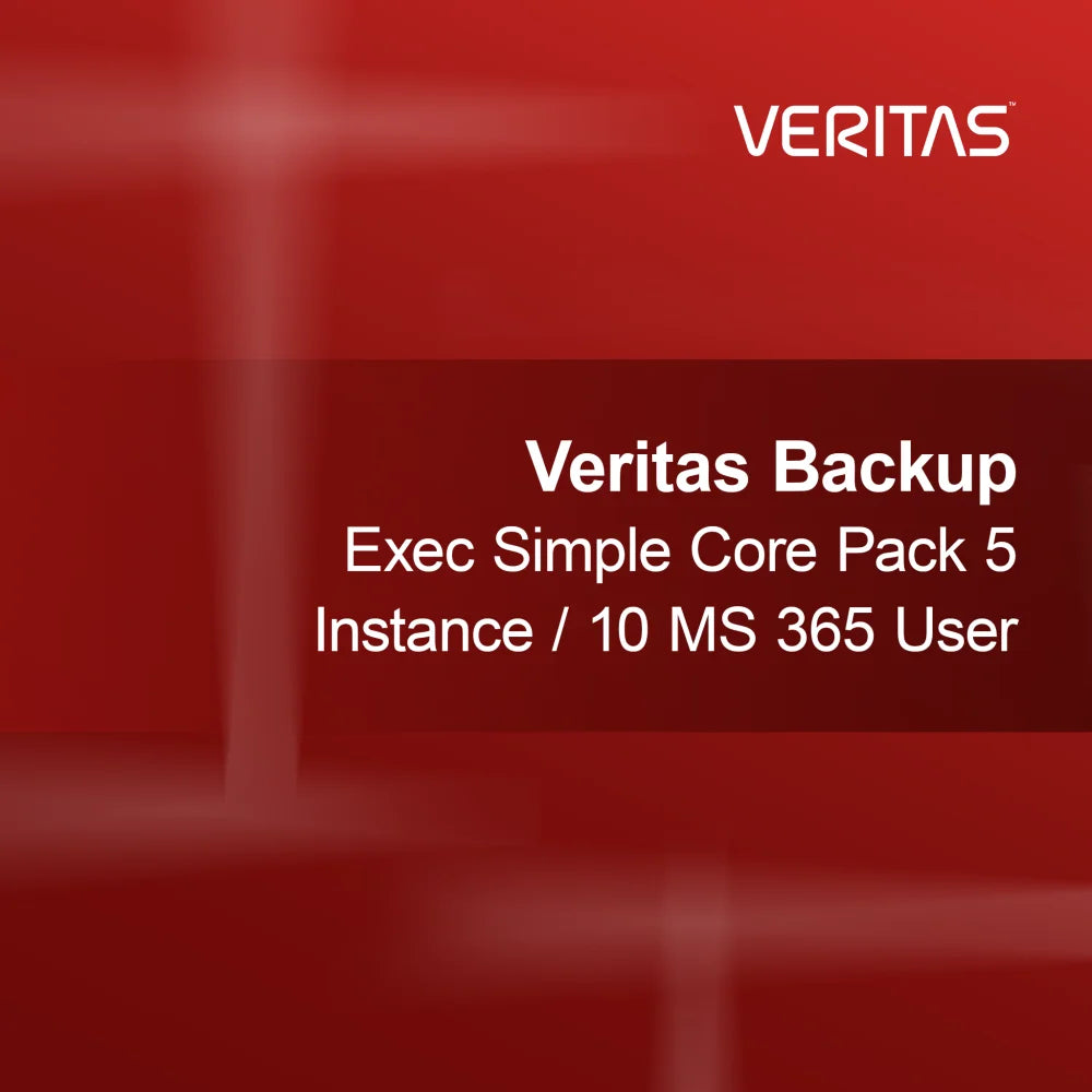 Veritas Backup Exec Simple Core Pack 5 instans / 10 MS 365-brukere