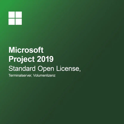 Microsoft Project 2019 Standard Open License, Terminalserver, volumlisens
