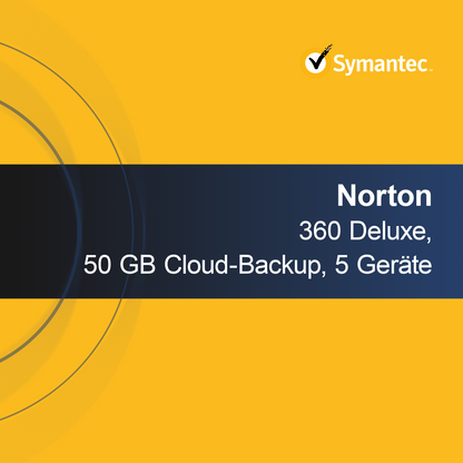 Norton 360 Deluxe, 50 GB sky-sikkerhetskopi 5 enheter