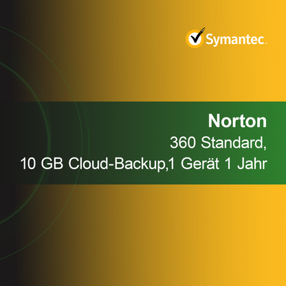 Norton 360 Standard, 10 GB sky-sikkerhetskopi, 1 enhet 1 år